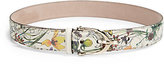 Thumbnail for your product : Gucci Floral-Print Leather Belt