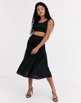 Thumbnail for your product : Keepsake tweed woven crop top in black