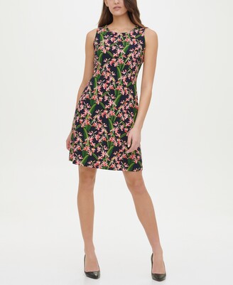 Tommy Hilfiger Amazon Floral-Print A-Line Dress