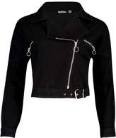 Thumbnail for your product : boohoo Denim Biker Jacket