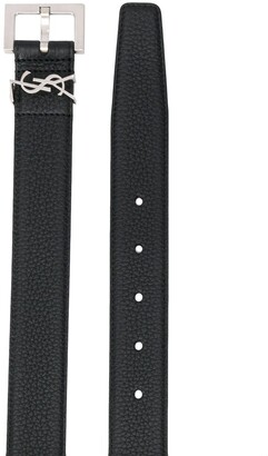 Saint Laurent Grained Leather Belt