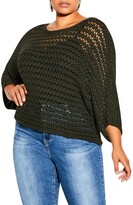 Thumbnail for your product : City Chic Cool Crochet Sweater