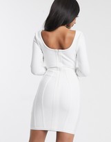 Thumbnail for your product : Band Of Stars bandage corset detail mini bodycon dress in white