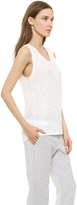 Thumbnail for your product : Alexander Wang T by Distressed Holey Tank