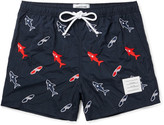 Thumbnail for your product : Thom Browne Mid-Length AppliquÃ©d Swim Shorts