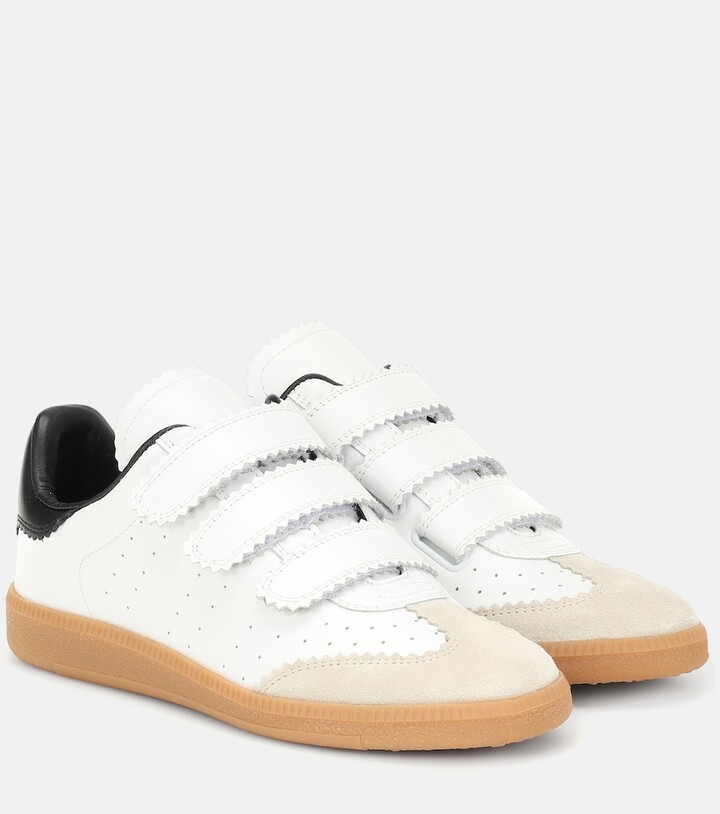 Isabel Marant Beth leather sneakers - ShopStyle