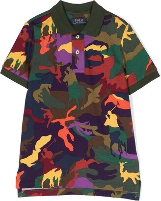 Ralph Lauren Kids Camouflage-Pattern Polo-Shirt