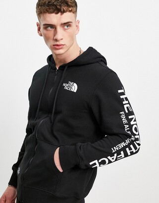 The North Face Brand Proud full zip hoodie in black - ShopStyle