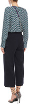 Thumbnail for your product : Elie Tahari Juno Cropped Stretch-twill Wide-leg Pants