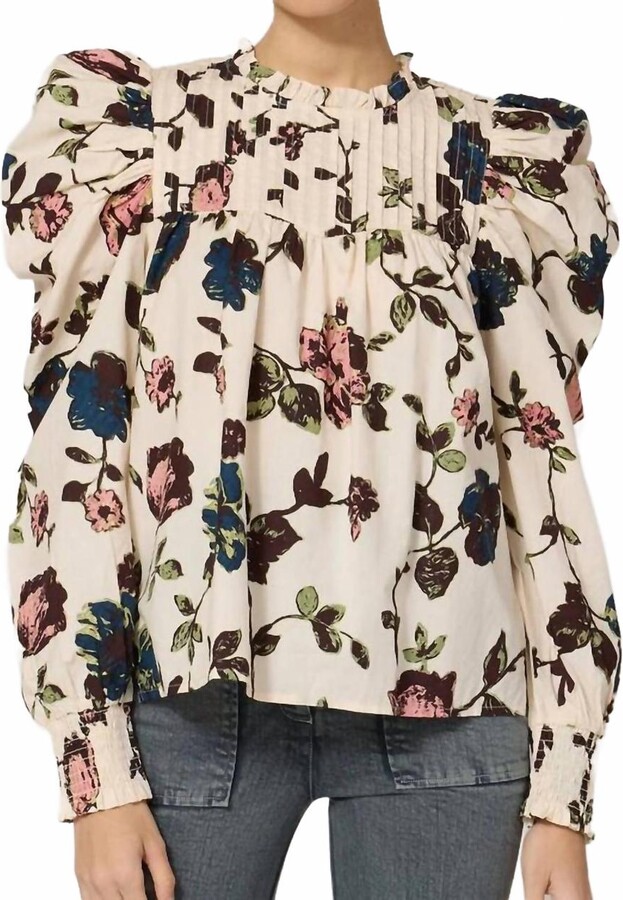 Cleobella Irina Blouse In Jardin Print