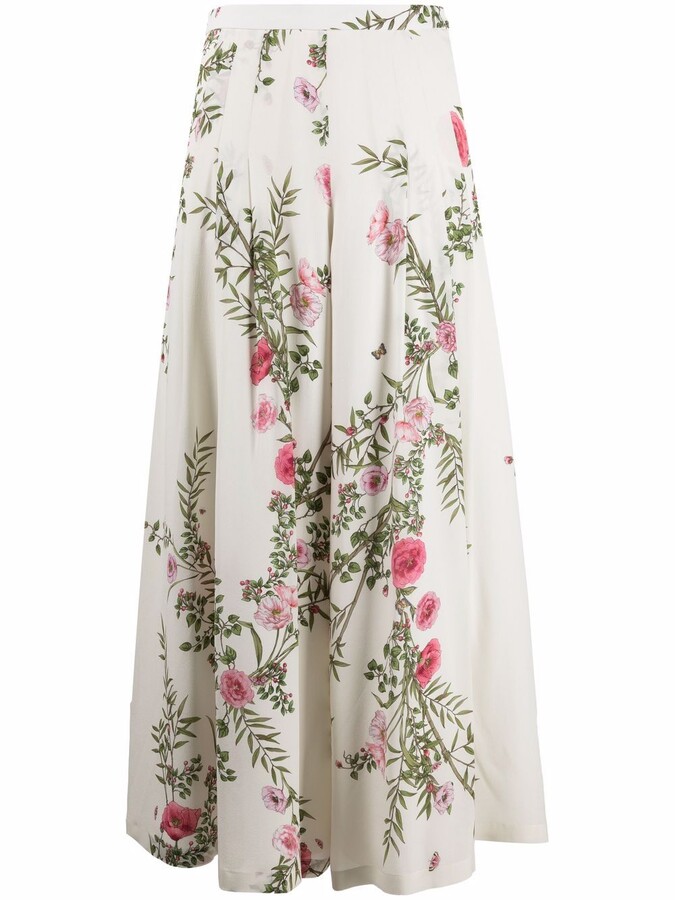 womens floral maxi skirt