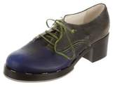 Thumbnail for your product : Pollini Leather Round-Toe Oxfords