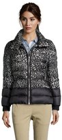 Thumbnail for your product : Moncler black printed nylon colorblock 'Ysaline' puffer jacket