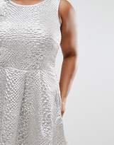 Thumbnail for your product : Junarose Plus Daimy Skater Dress In Metallic Fabric