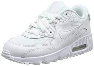 Nike Boys Air Max 90 Mesh (ps) Training Shoes, White 100