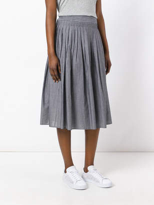 Vince striped pleated skirt