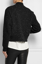 Thumbnail for your product : Rag and Bone 3856 Rag & bone Challenge embroidered textured-jersey bomber jacket