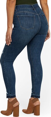 New York and Company Tall Mya Curvy High-Waisted Sculpting No Gap  Super-Skinny Ankle Jeans - Chameleon Blue - ShopStyle