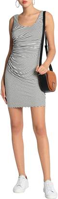 Bailey 44 Ruched Striped Stretch-jersey Mini Dress