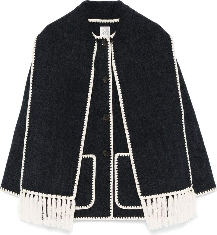 Totême Embroidered Scarf Wool Jacket