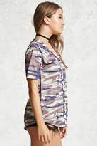 Thumbnail for your product : Forever 21 Camo Print Baseball Jersey