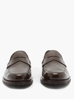 Thumbnail for your product : Tod's Logo-debossed Leather Penny Loafers - Brown