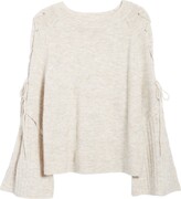 Thumbnail for your product : BP Lace Up Shoulder Sweater