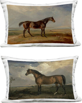 Stupell Industries Horses in Desolate Terrain Design by James Ward Outdoor Printed Pillow (Set of 2)