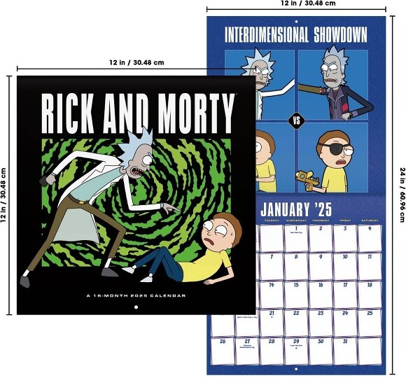 Trends International 2025 Rick And Morty Wall Calendar ShopStyle Artwork