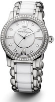 Thumbnail for your product : David Yurman Classic 34MM Stainless Steel Quartz Watch with White Ceramic and Diamonds