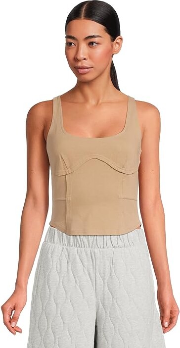 UGG Lennox Tank Top Women's Clothing Silver Taupe : SM Cotton/Elastane