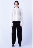 Thumbnail for your product : Cropped Shirt With Ruffled Sleeves
