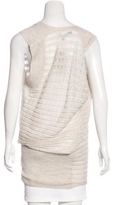 AllSaints Wool Pointelle-Accented Top w/ Tags