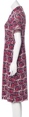 Tory Burch Abstract Print Button-Up Dress