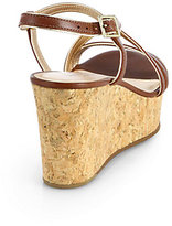 Thumbnail for your product : Kate Spade Tender Leather Cork Wedge Sandals