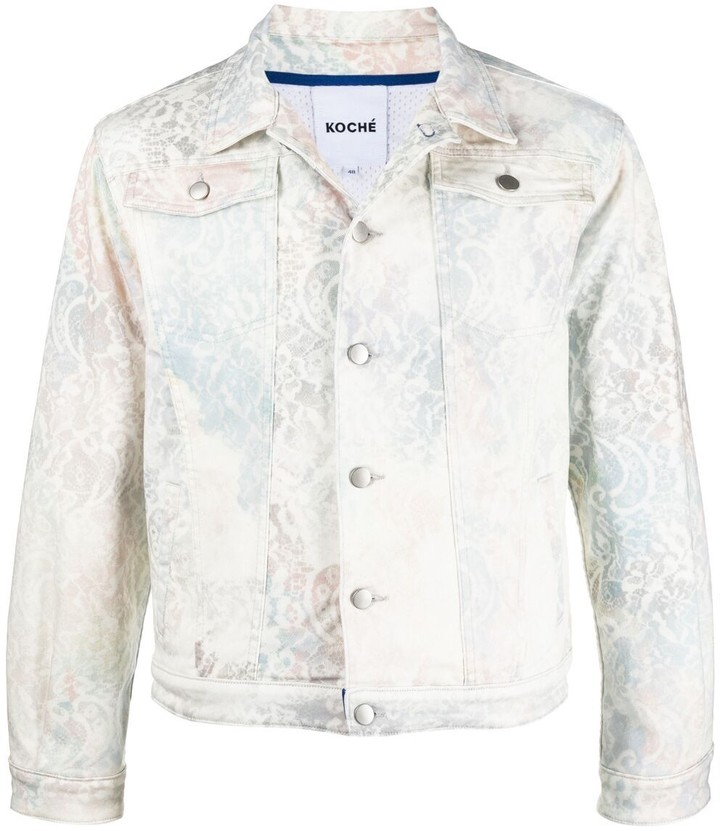 Koché Paisley Denim Jacket ShopStyle