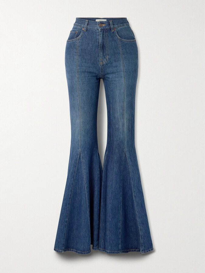 Chloé - High-rise Flared Jeans - Blue