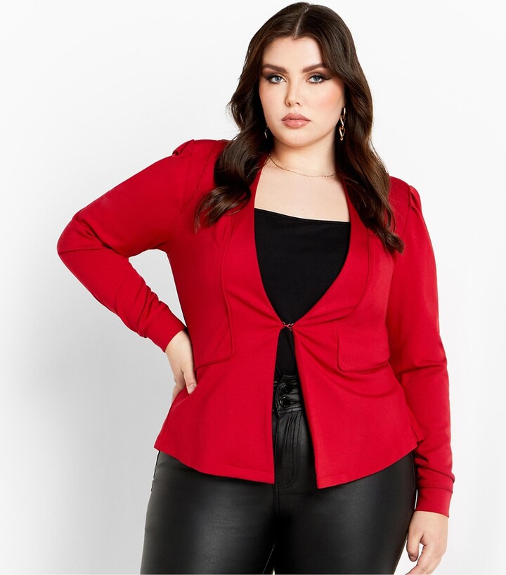 City Chic Plus Size Piping Praise Jacket