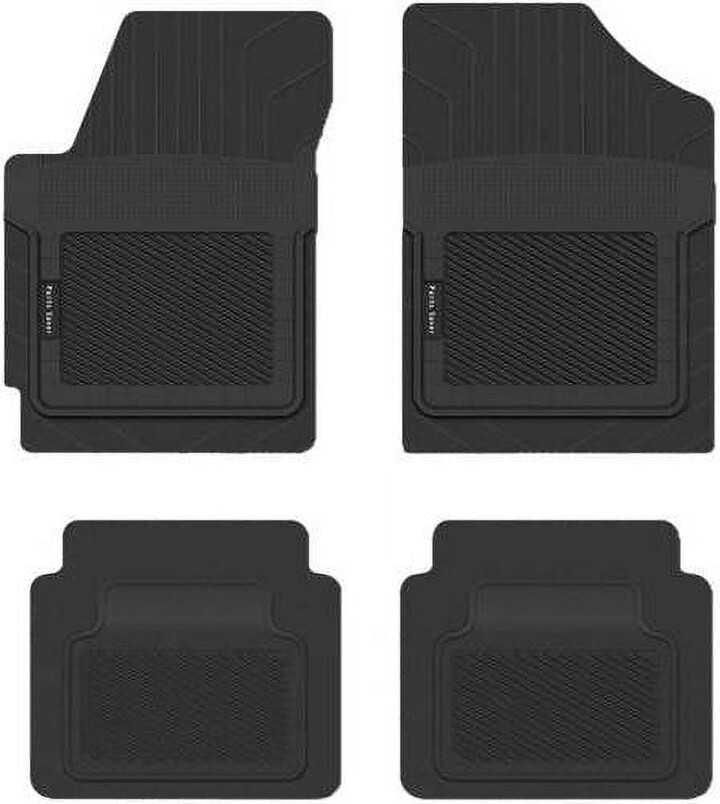 Pants Saver PantsSaver Custom Fit Car Floor Mats for BMW X1 2017, 4 pc, All Weather Protection for vehicles, Heavy Duty Weather Resistant Plastic,Black
