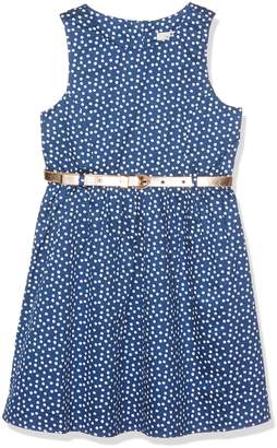 Tom Tailor Girl's Girly Dress with dots and Belt