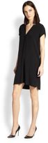 Thumbnail for your product : Vince Leather-Trim Dress