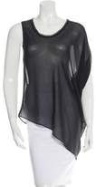 Thumbnail for your product : Helmut Lang Asymmetrical Sheer Top