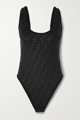 Fendi Embossed Swimsuit - Black