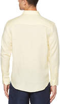 Thumbnail for your product : Cubavera 100% Linen Long Sleeve Panel with Embroidery Shirt