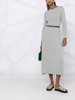 Thumbnail for your product : Fabiana Filippi Ribbed Knit Midi Dress