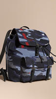 Thumbnail for your product : Burberry Camouflage Canvas Check And Suede Backpack