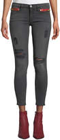 Thumbnail for your product : Etienne Marcel Distressed High-Rise Skinny Ankle Jeans with Zipper Details
