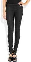 Thumbnail for your product : Faith Connexion Coated mid-rise stretch-denim leggings