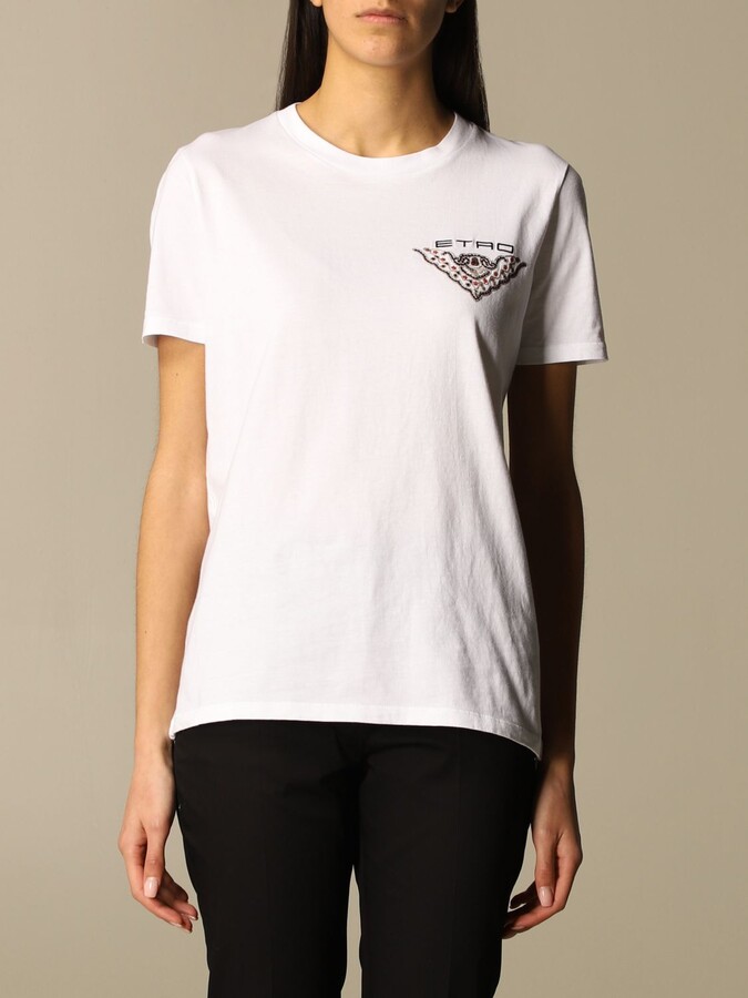 Etro cotton T-shirt with back print - ShopStyle