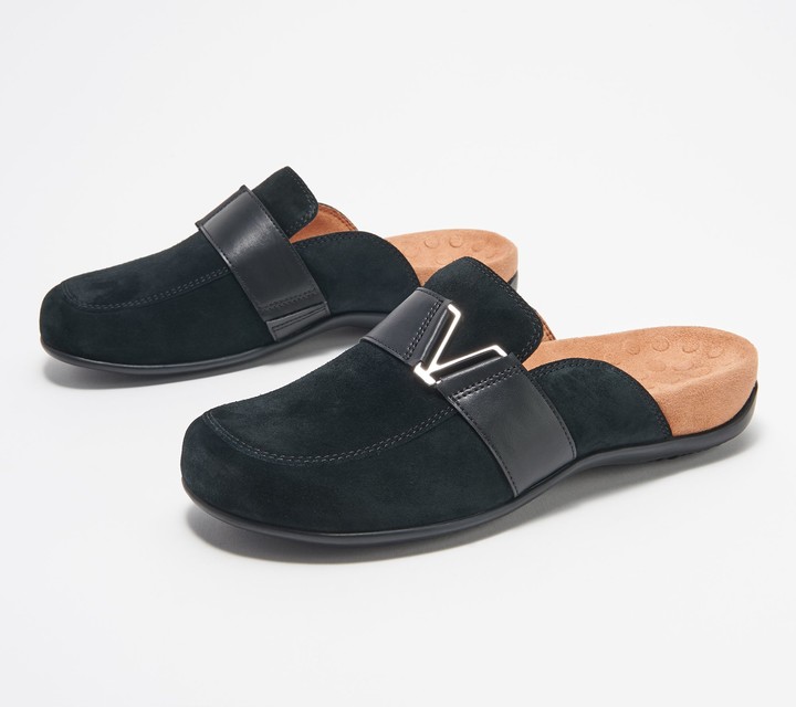 vionic suede mules